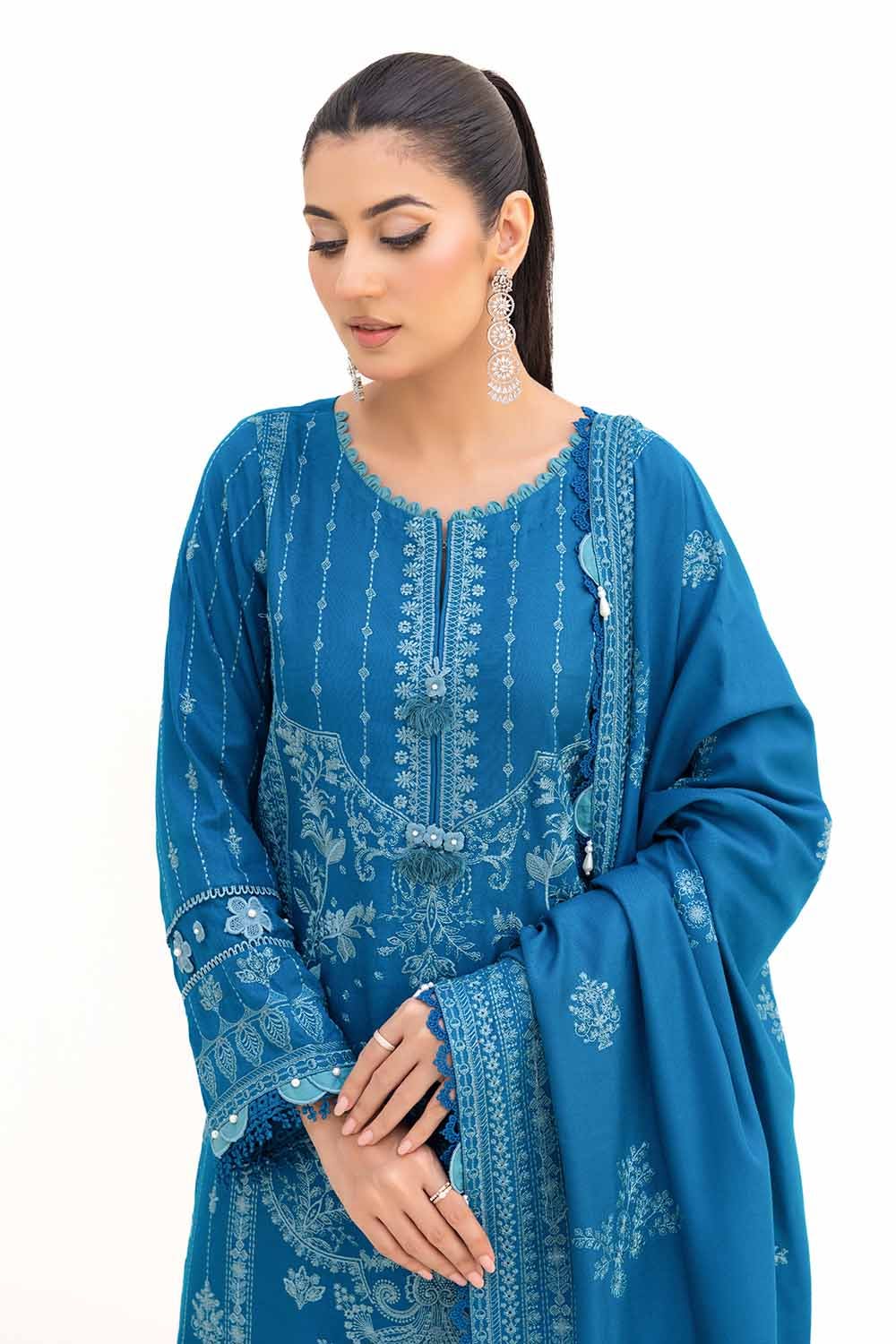 Gul Ahmed | Winter Collection 24 | Acrylic Dupatta AP-42005 by Gul Ahmed - Designer Dress - Type: Ladies Clothes - Available at Libayah - 100% Original