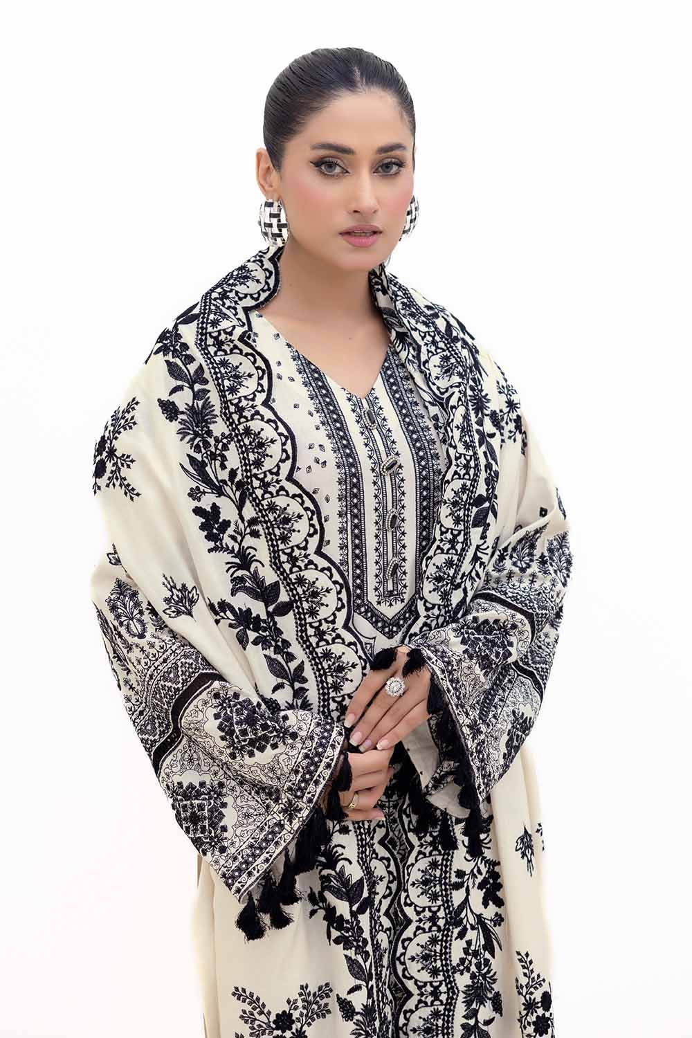 Gul Ahmed | Winter Collection 24 | Acrylic Dupatta AP-42006 by Gul Ahmed - Designer Dress - Type: Ladies Clothes - Available at Libayah - 100% Original