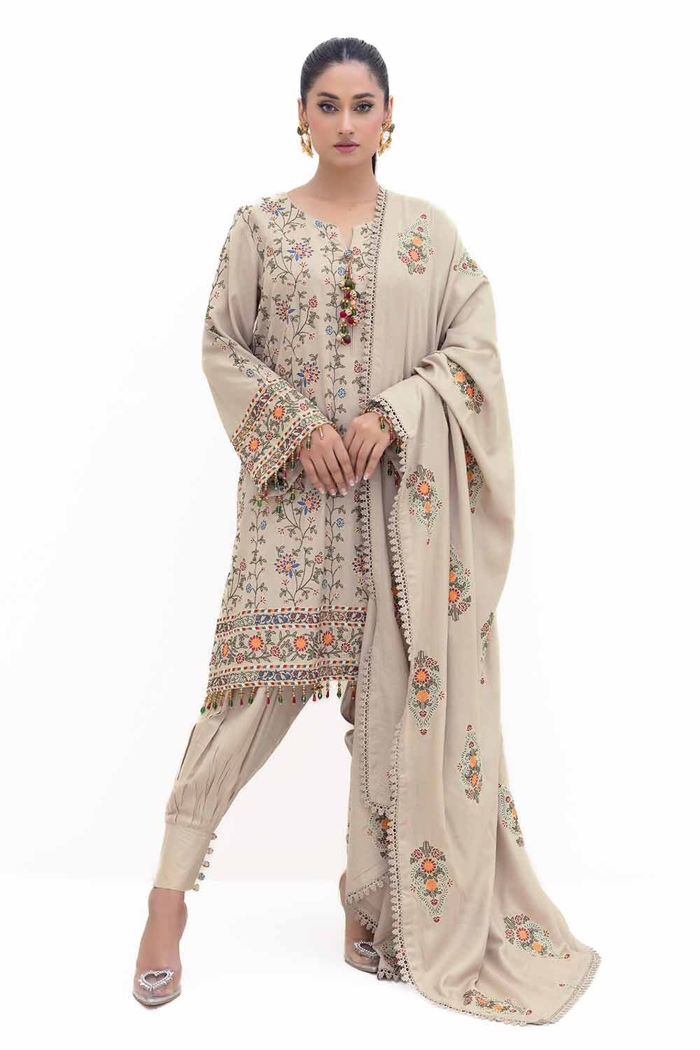 Gul Ahmed | Winter Collection 24 | Acrylic Dupatta AP-42007 by Gul Ahmed - Designer Dress - Type: Ladies Clothes - Available at Libayah - 100% Original
