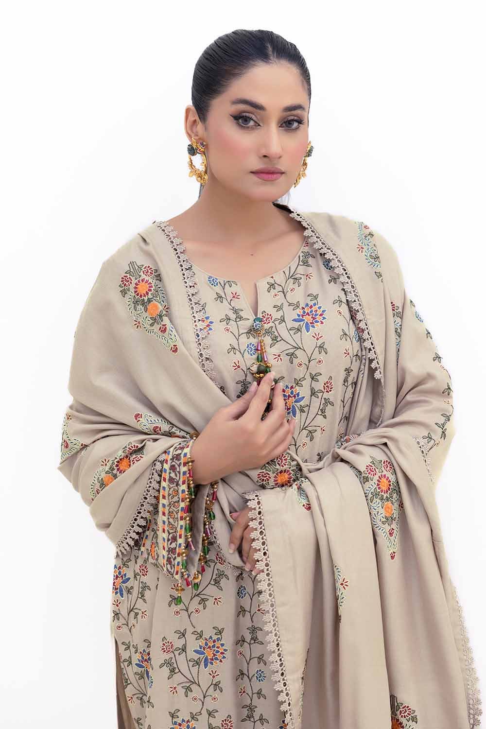 Gul Ahmed | Winter Collection 24 | Acrylic Dupatta AP-42007 by Gul Ahmed - Designer Dress - Type: Ladies Clothes - Available at Libayah - 100% Original