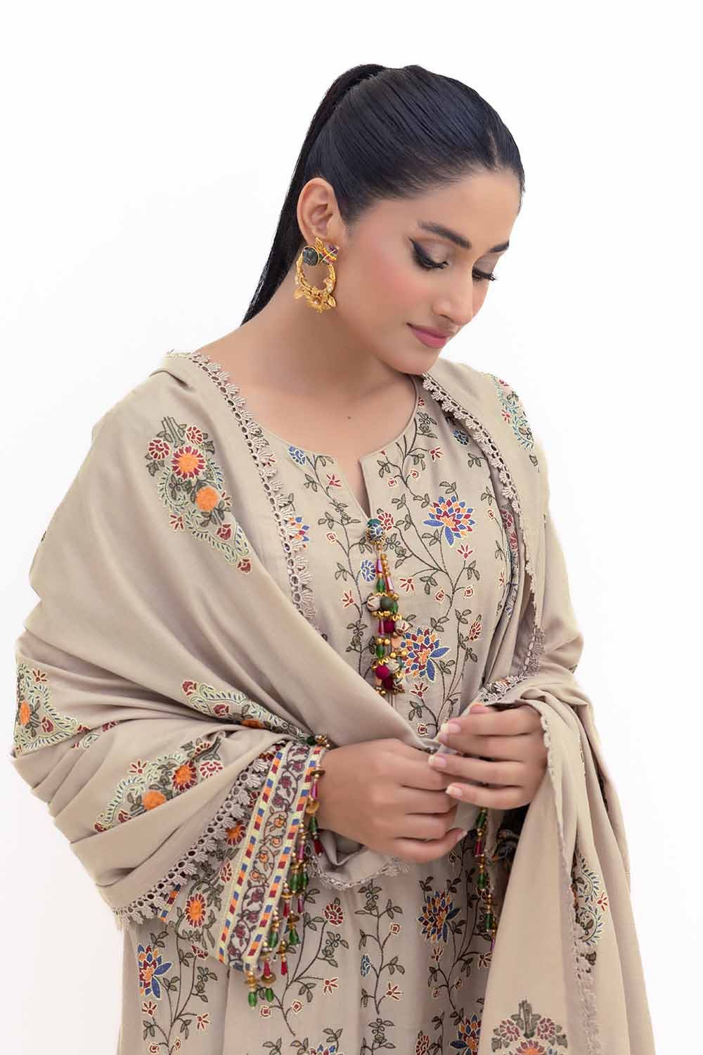 Gul Ahmed | Winter Collection 24 | Acrylic Dupatta AP-42007 by Gul Ahmed - Designer Dress - Type: Ladies Clothes - Available at Libayah - 100% Original