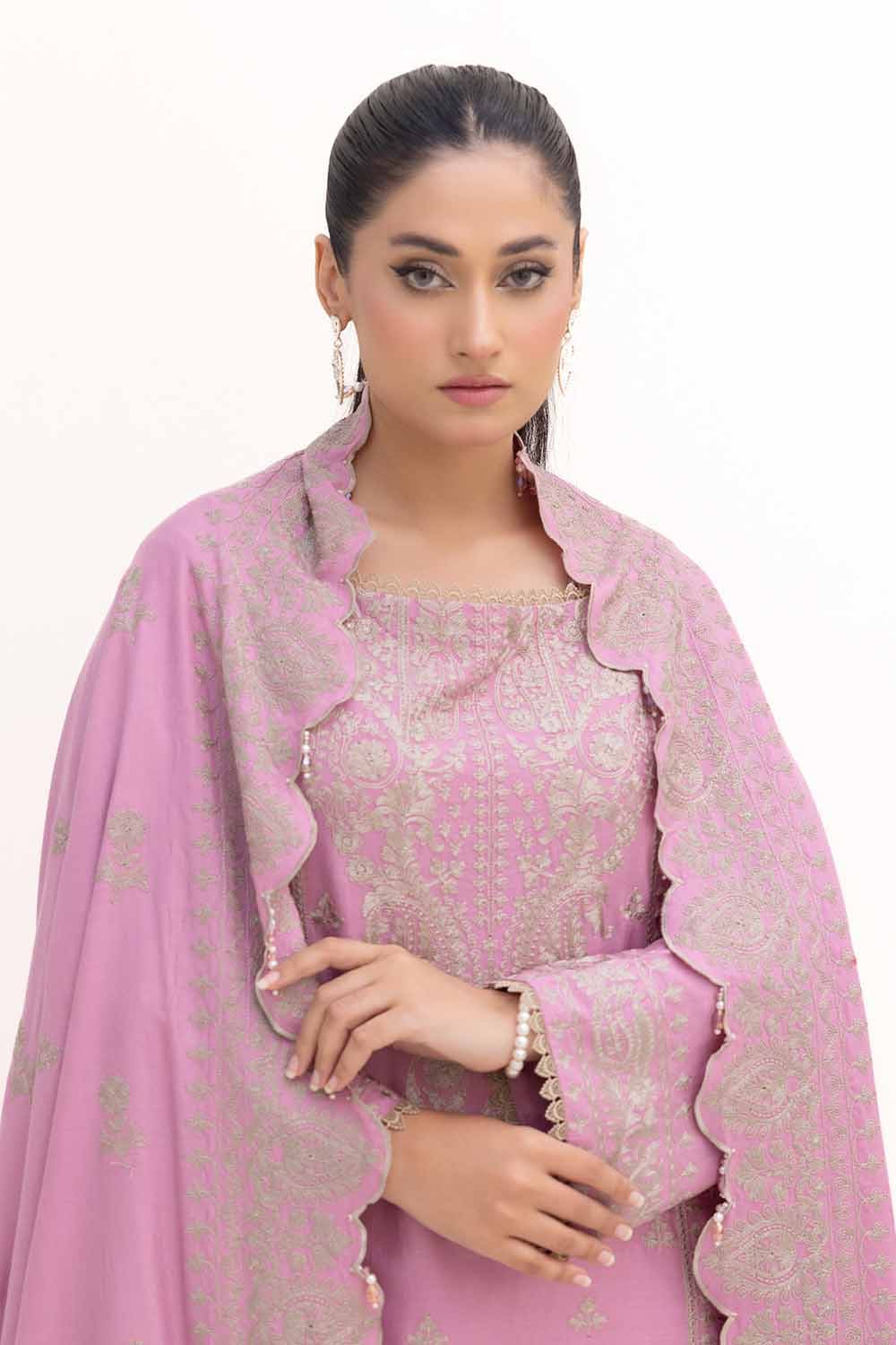 Gul Ahmed | Winter Collection 24 | Acrylic Dupatta AP-42008 by Gul Ahmed - Designer Dress - Type: Ladies Clothes - Available at Libayah - 100% Original
