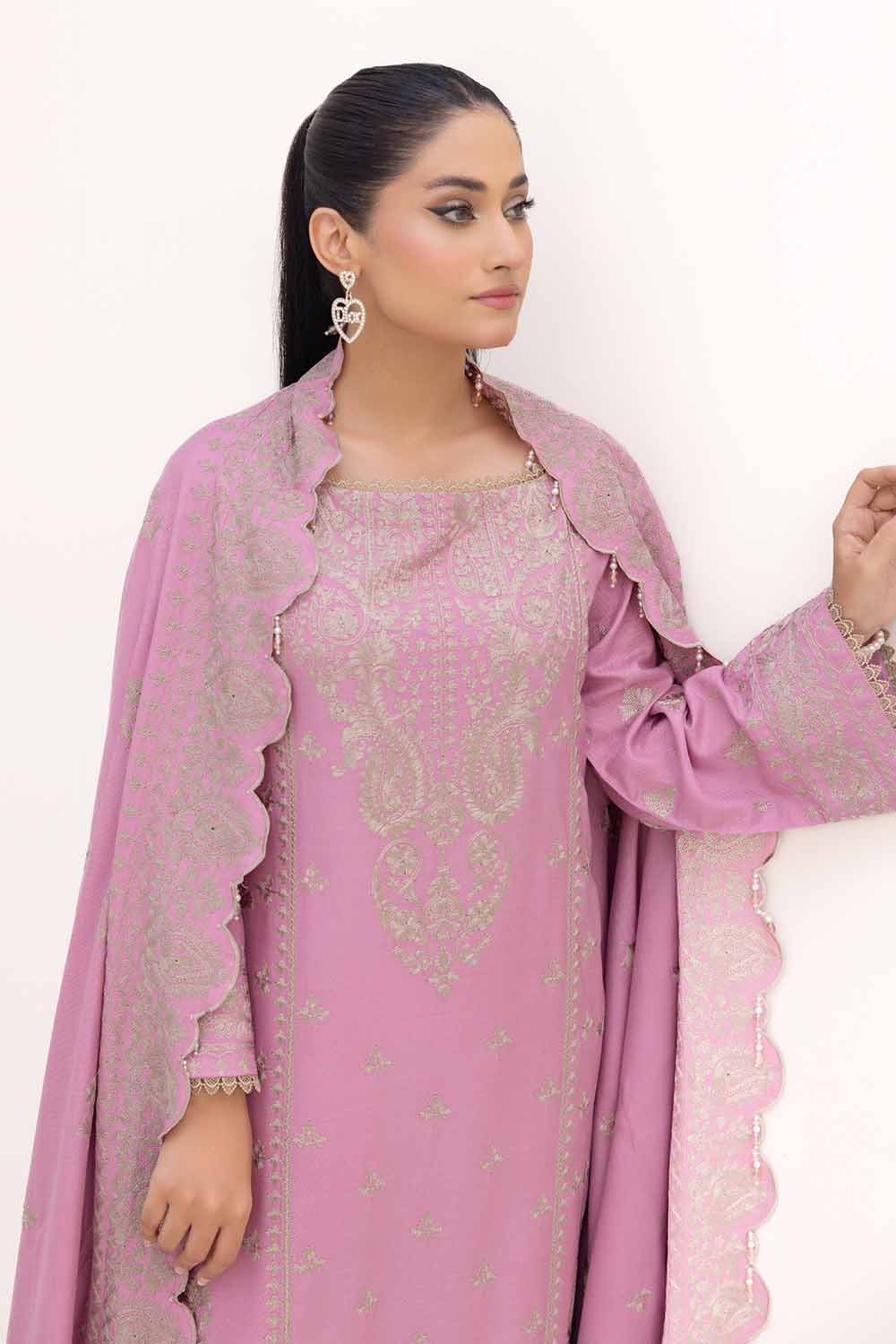 Gul Ahmed | Winter Collection 24 | Acrylic Dupatta AP-42008 by Gul Ahmed - Designer Dress - Type: Ladies Clothes - Available at Libayah - 100% Original