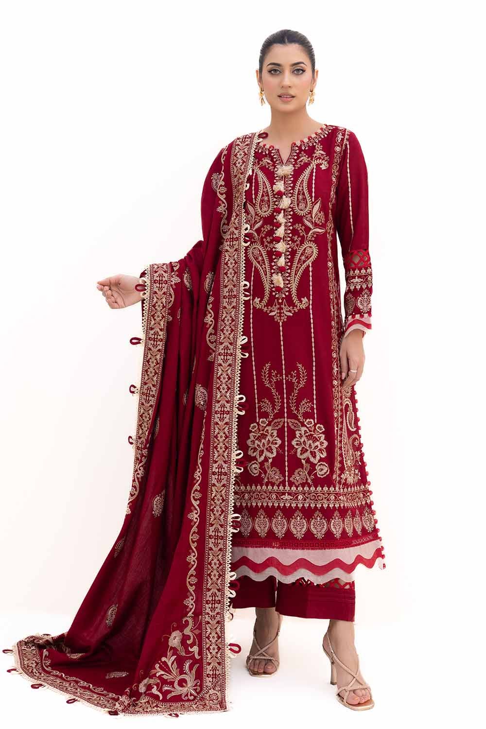 Gul Ahmed | Winter Collection 24 | Acrylic Dupatta AP-42009 by Gul Ahmed - Designer Dress - Type: Ladies Clothes - Available at Libayah - 100% Original