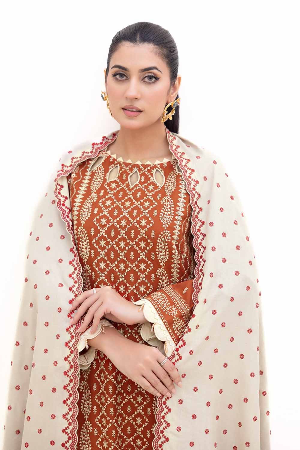 Gul Ahmed | Winter Collection 24 | Acrylic Dupatta AP-42011 by Gul Ahmed - Designer Dress - Type: Ladies Clothes - Available at Libayah - 100% Original