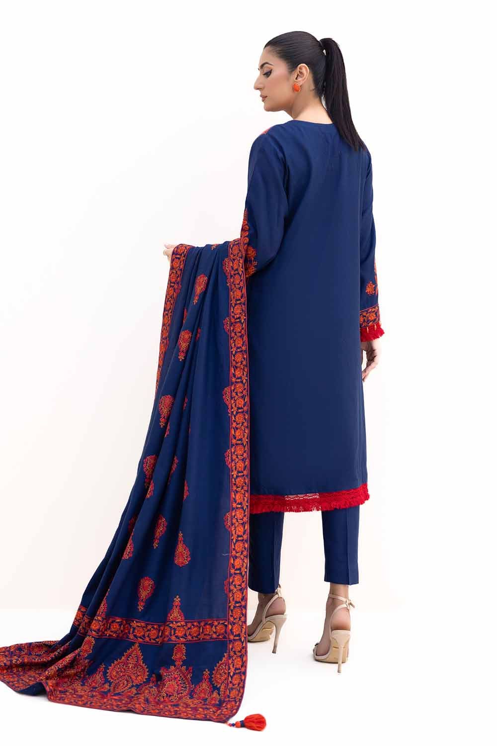 Gul Ahmed | Winter Collection 24 | Acrylic Suit with Embroidered Acrylic Dupatta AP-42012 by Gul Ahmed - Designer Dress - Type: Ladies Clothes - Available at Libayah - 100% Original