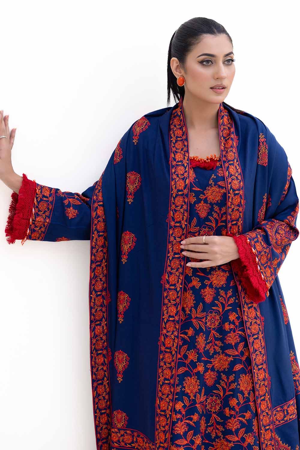 Gul Ahmed | Winter Collection 24 | Acrylic Suit with Embroidered Acrylic Dupatta AP-42012 by Gul Ahmed - Designer Dress - Type: Ladies Clothes - Available at Libayah - 100% Original