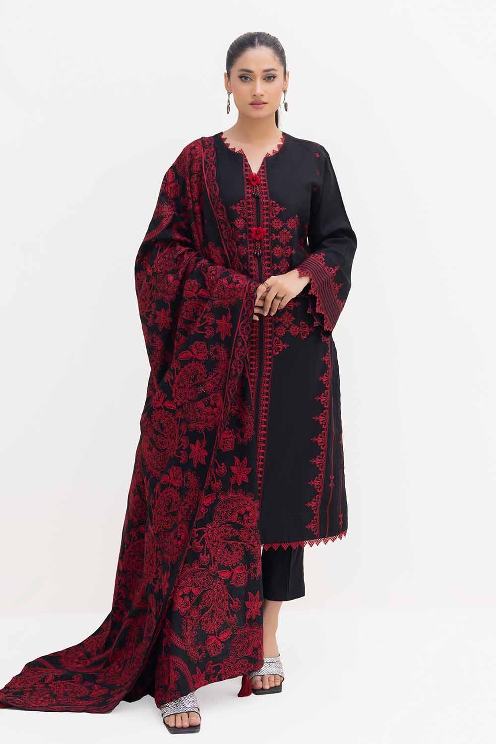 Gul Ahmed | Winter Collection 24 | Acrylic Dupatta AP-42013 by Gul Ahmed - Designer Dress - Type: Ladies Clothes - Available at Libayah - 100% Original