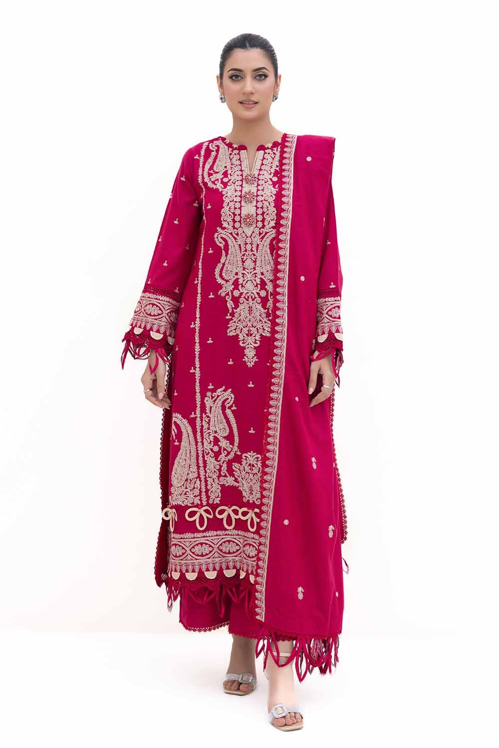 Gul Ahmed | Winter Collection 24 | Acrylic Dupatta AP-42014 by Gul Ahmed - Designer Dress - Type: Ladies Clothes - Available at Libayah - 100% Original
