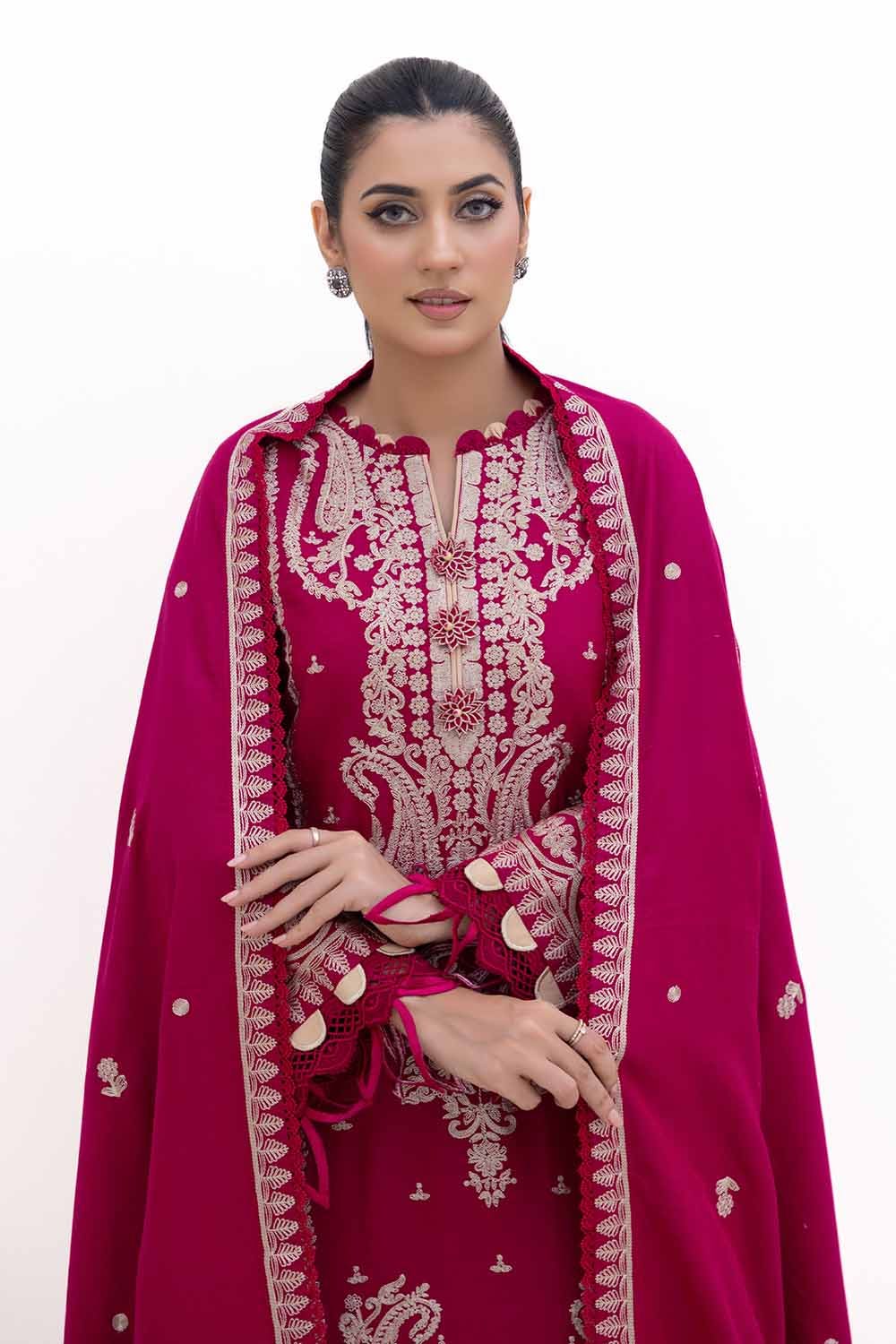 Gul Ahmed | Winter Collection 24 | Acrylic Dupatta AP-42014 by Gul Ahmed - Designer Dress - Type: Ladies Clothes - Available at Libayah - 100% Original