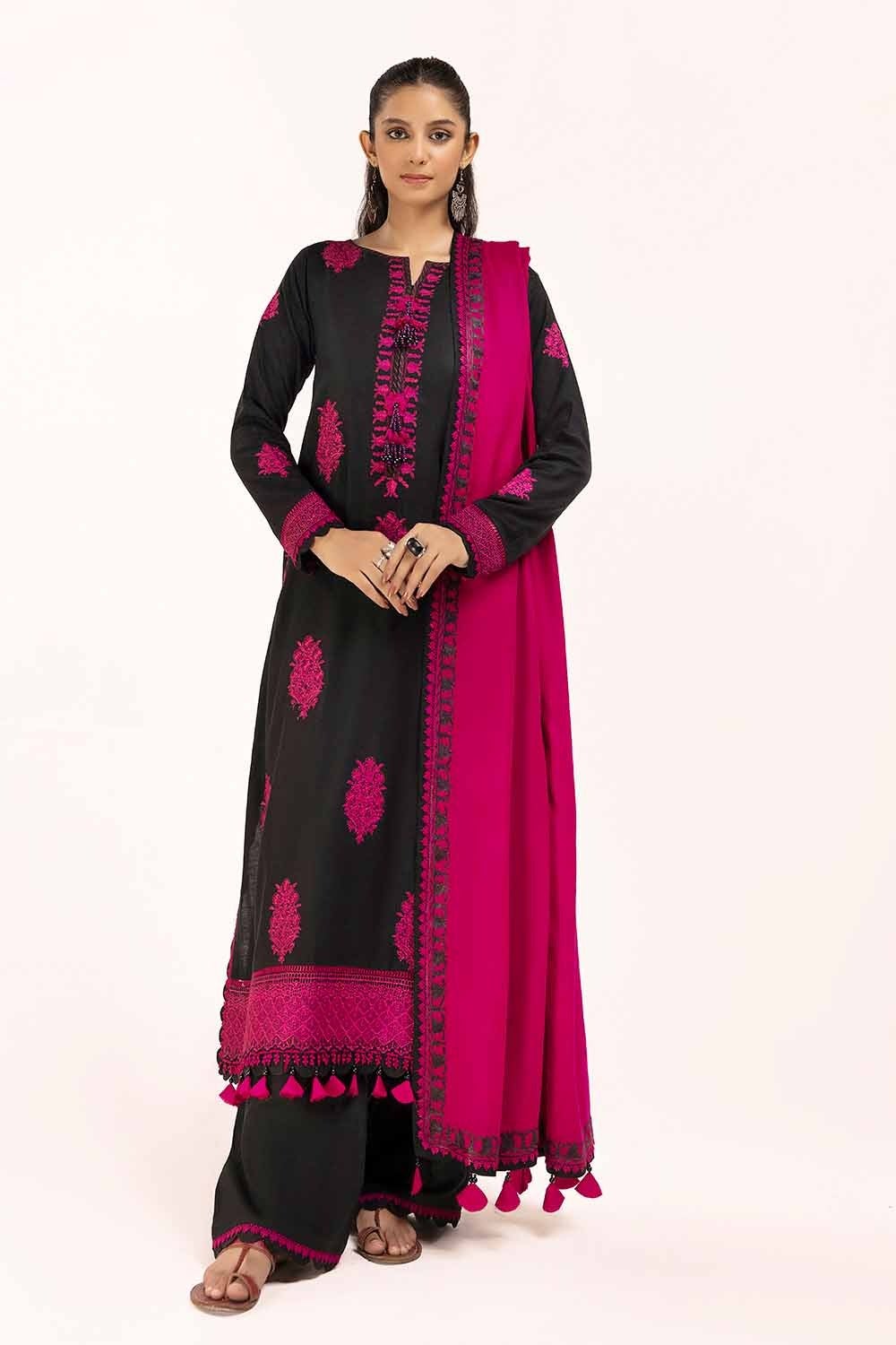 Gul Ahmed | Winter Collection 24 | Pashmina Dupatta AP-42016 by Gul Ahmed - Designer Dress - Type: Ladies Clothes - Available at Libayah - 100% Original