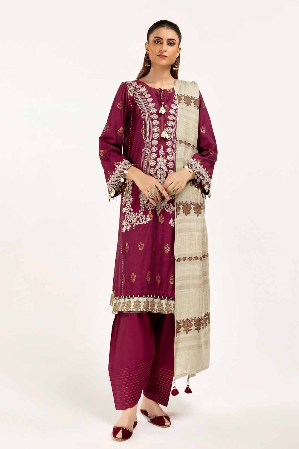 Gul Ahmed | Winter Collection 24 | Pashmina Dupatta AP-42019 by Gul Ahmed - Designer Dress - Type: Ladies Clothes - Available at Libayah - 100% Original