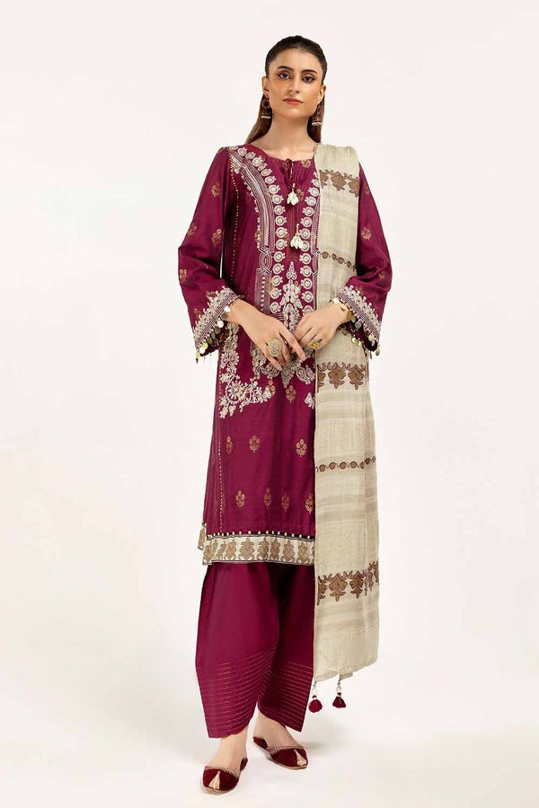 Gul Ahmed | Winter Collection 24 | Pashmina Dupatta AP-42019 by Gul Ahmed - Designer Dress - Type: Ladies Clothes - Available at Libayah - 100% Original