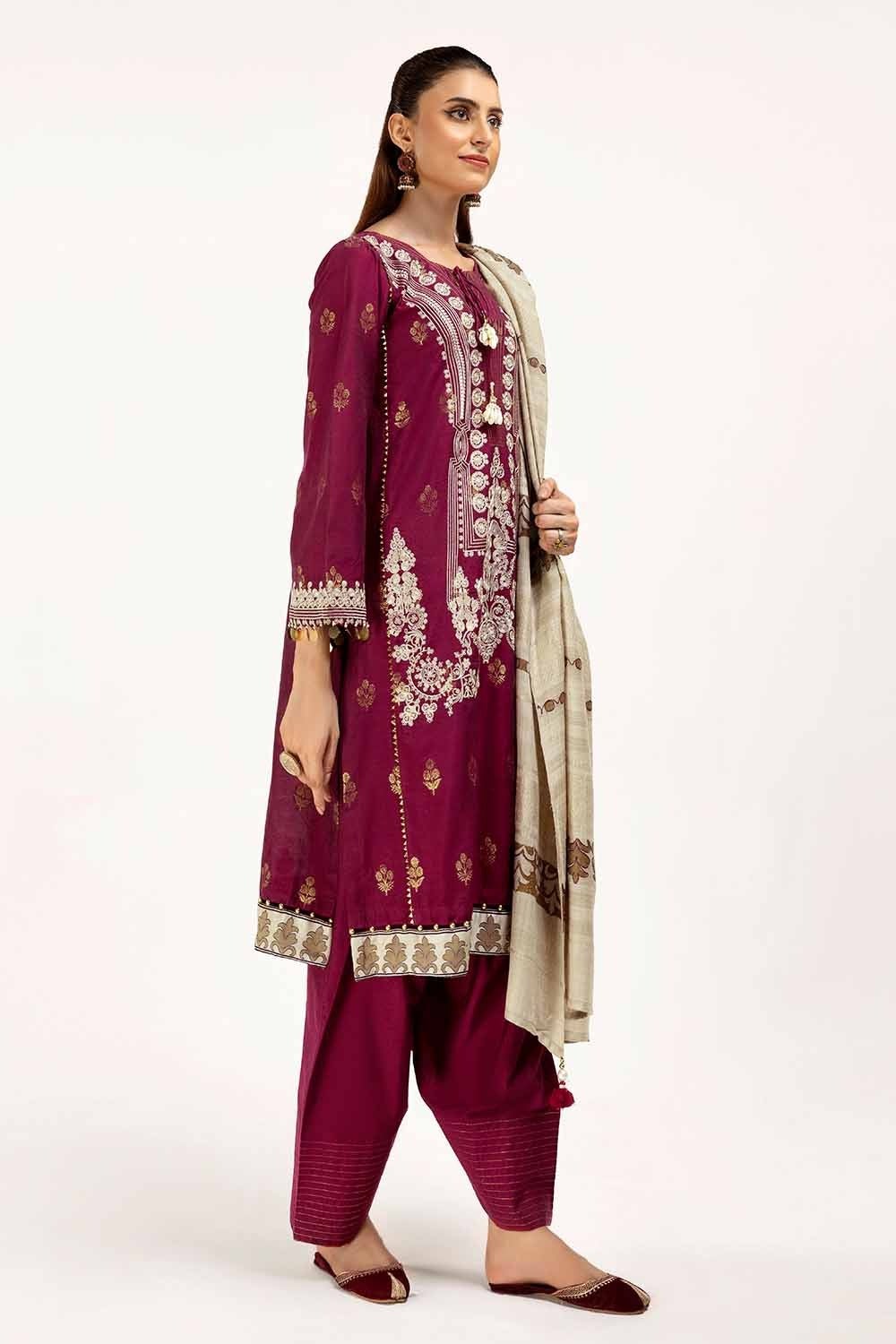 Gul Ahmed | Winter Collection 24 | Pashmina Dupatta AP-42019 by Gul Ahmed - Designer Dress - Type: Ladies Clothes - Available at Libayah - 100% Original