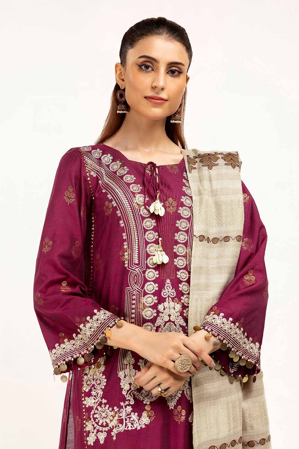 Gul Ahmed | Winter Collection 24 | Pashmina Dupatta AP-42019 by Gul Ahmed - Designer Dress - Type: Ladies Clothes - Available at Libayah - 100% Original