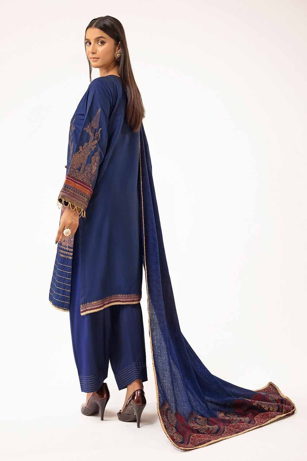 Gul Ahmed | Winter Collection 24 | Khaddar Suit with Pashmina Shawl AP-42020 by Gul Ahmed - Designer Dress - Type: Ladies Clothes - Available at Libayah - 100% Original
