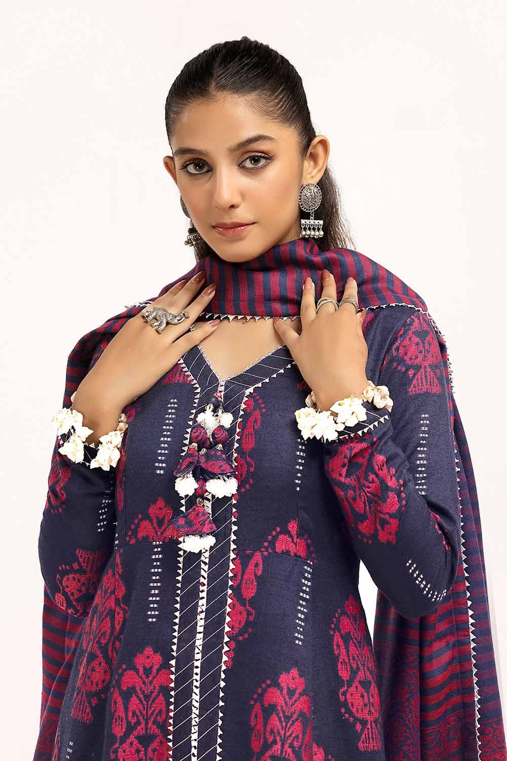 Gul Ahmed | Winter Collection 24 | Pashmina Dupatta AP-42023 by Gul Ahmed - Designer Dress - Type: Ladies Clothes - Available at Libayah - 100% Original