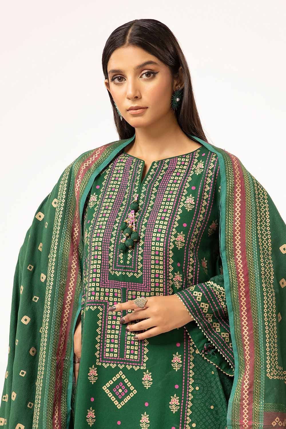 Gul Ahmed | Winter Collection 24 | Acrylic Dupatta AP-42028 by Gul Ahmed - Designer Dress - Type: Ladies Clothes - Available at Libayah - 100% Original