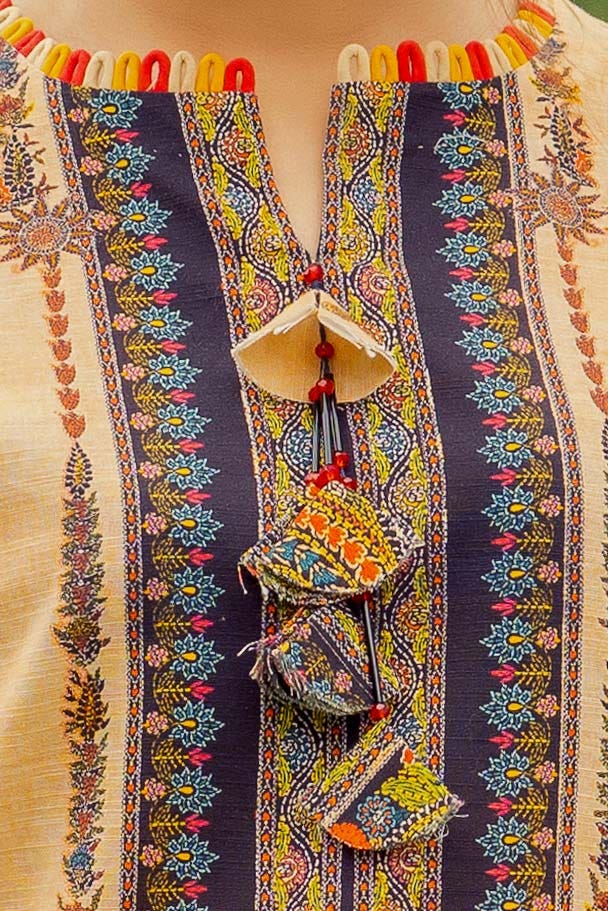 Gul Ahmed | Winter Collection 24 | Khaddar Suit with Printed Pashmina Dupatta AP-42031 by Gul Ahmed - Designer Dress - Type: Ladies Clothes - Available at Libayah - 100% Original