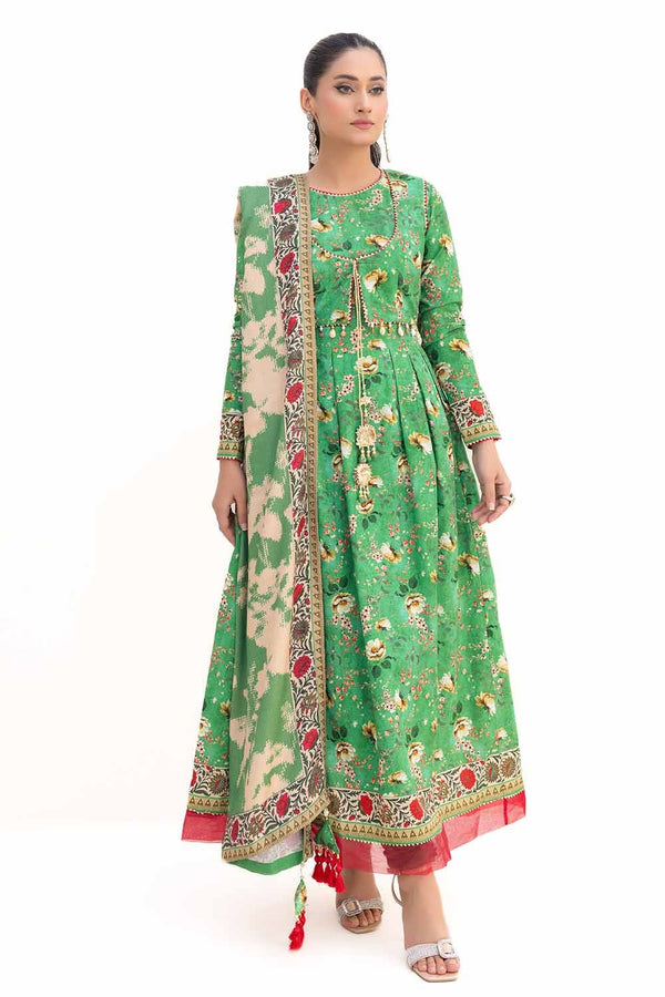 Gul Ahmed | Winter Collection 24 | Khaddar Suit with Printed Pashmina Dupatta AP-42036 by Gul Ahmed - Designer Dress - Type: Ladies Clothes - Available at Libayah - 100% Original