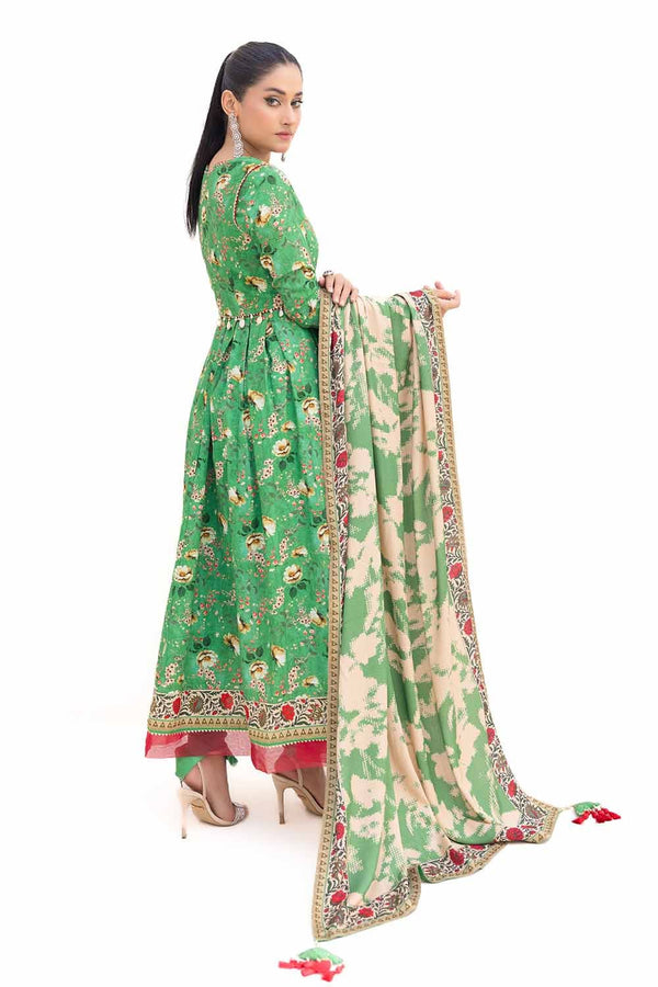 Gul Ahmed | Winter Collection 24 | Khaddar Suit with Printed Pashmina Dupatta AP-42036 by Gul Ahmed - Designer Dress - Type: Ladies Clothes - Available at Libayah - 100% Original