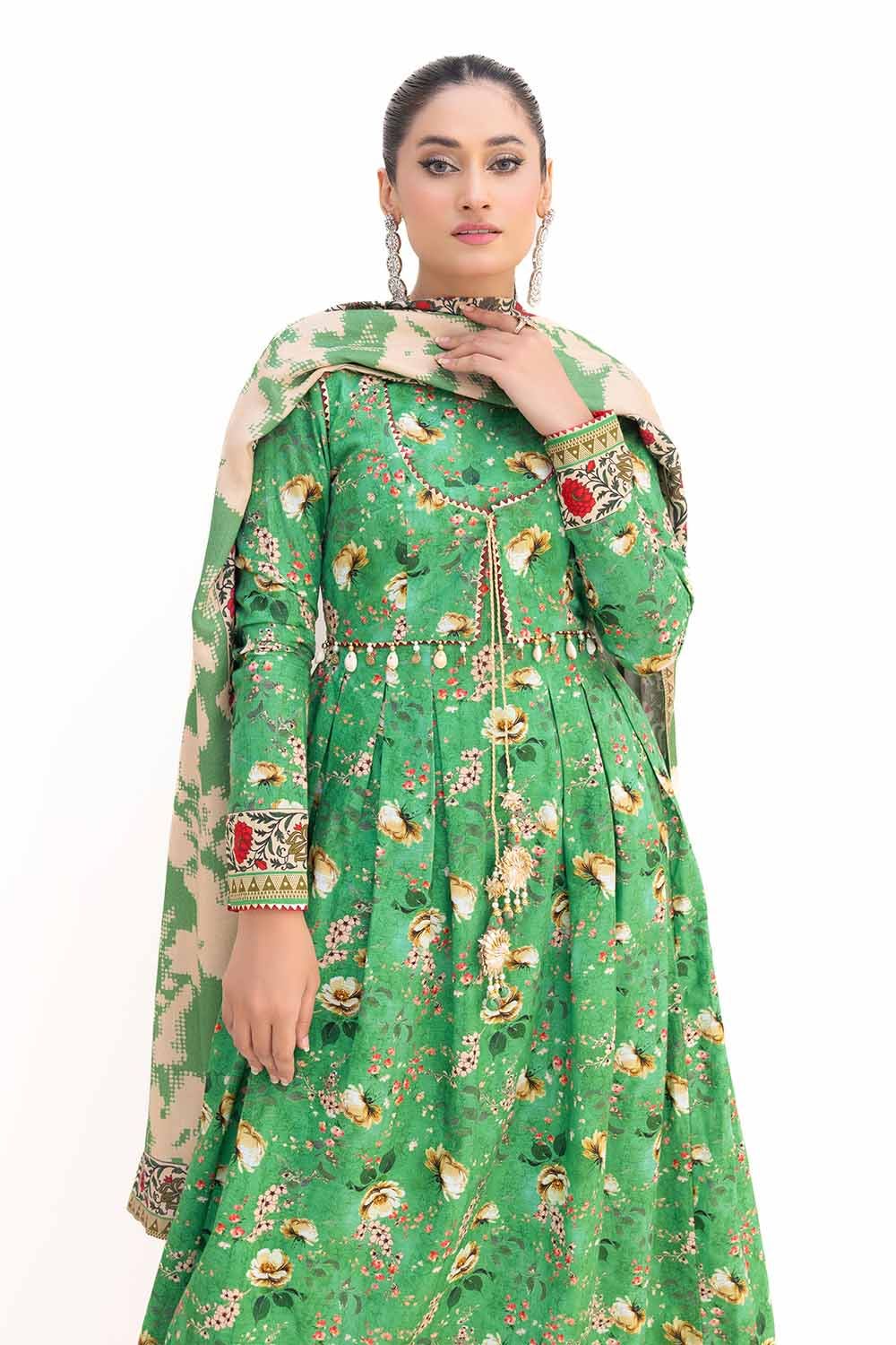 Gul Ahmed | Winter Collection 24 | Khaddar Suit with Printed Pashmina Dupatta AP-42036 by Gul Ahmed - Designer Dress - Type: Ladies Clothes - Available at Libayah - 100% Original