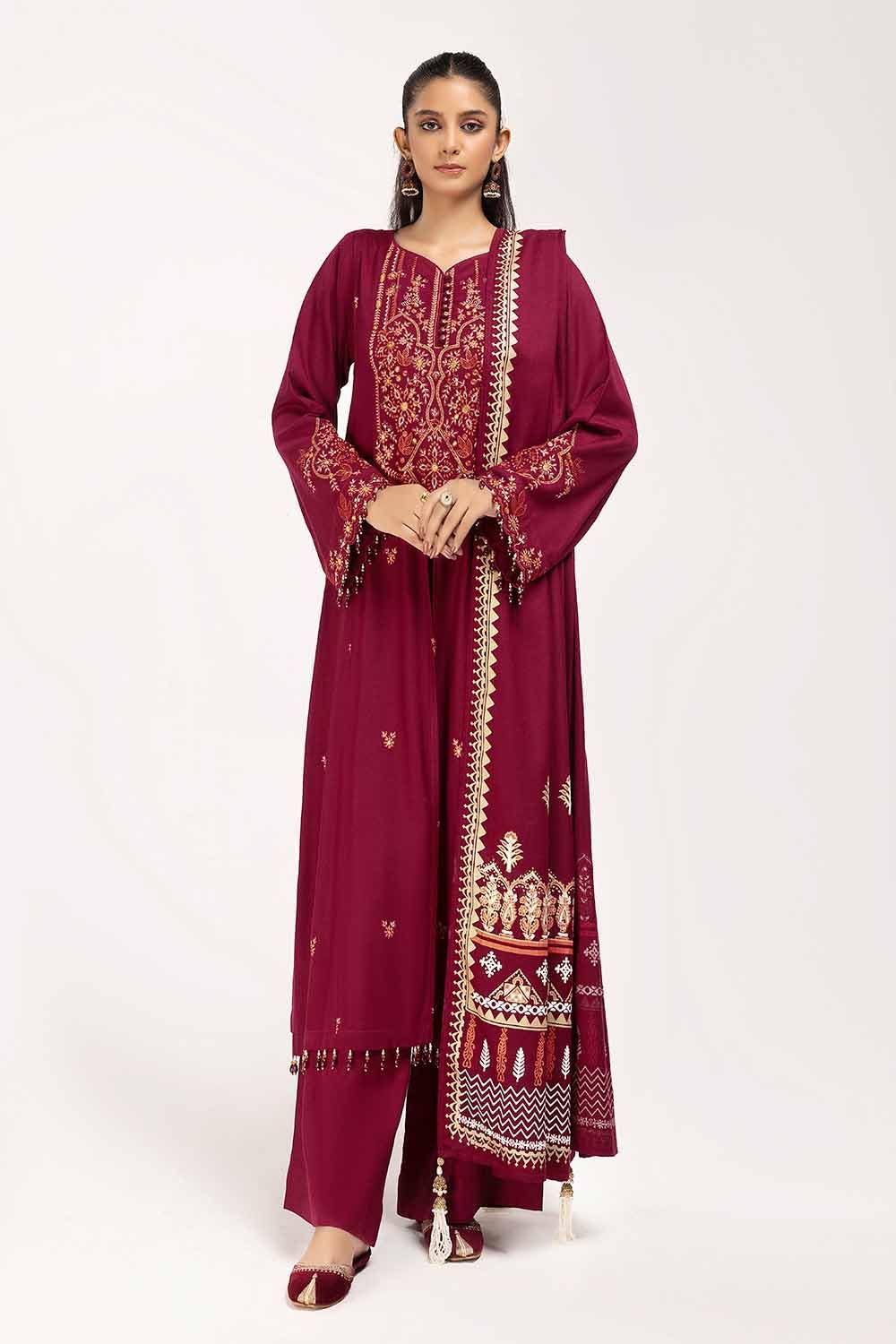 Gul Ahmed | Winter Collection 24 | Acrylic Dupatta AP-42043 by Gul Ahmed - Designer Dress - Type: Ladies Clothes - Available at Libayah - 100% Original