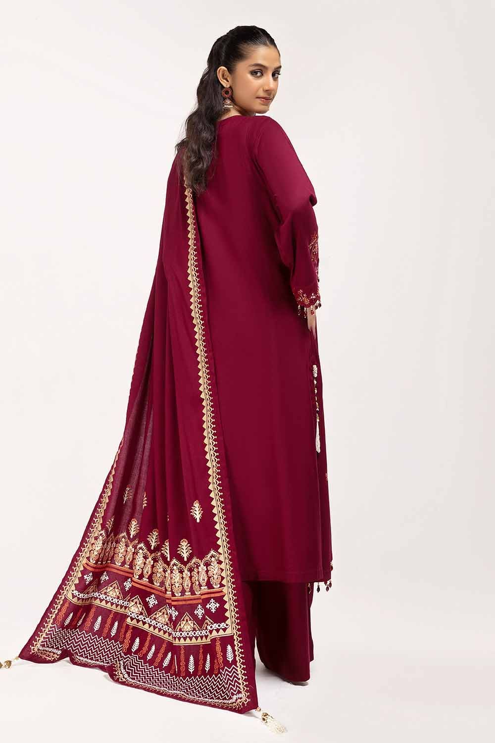 Gul Ahmed | Winter Collection 24 | Acrylic Dupatta AP-42043 by Gul Ahmed - Designer Dress - Type: Ladies Clothes - Available at Libayah - 100% Original