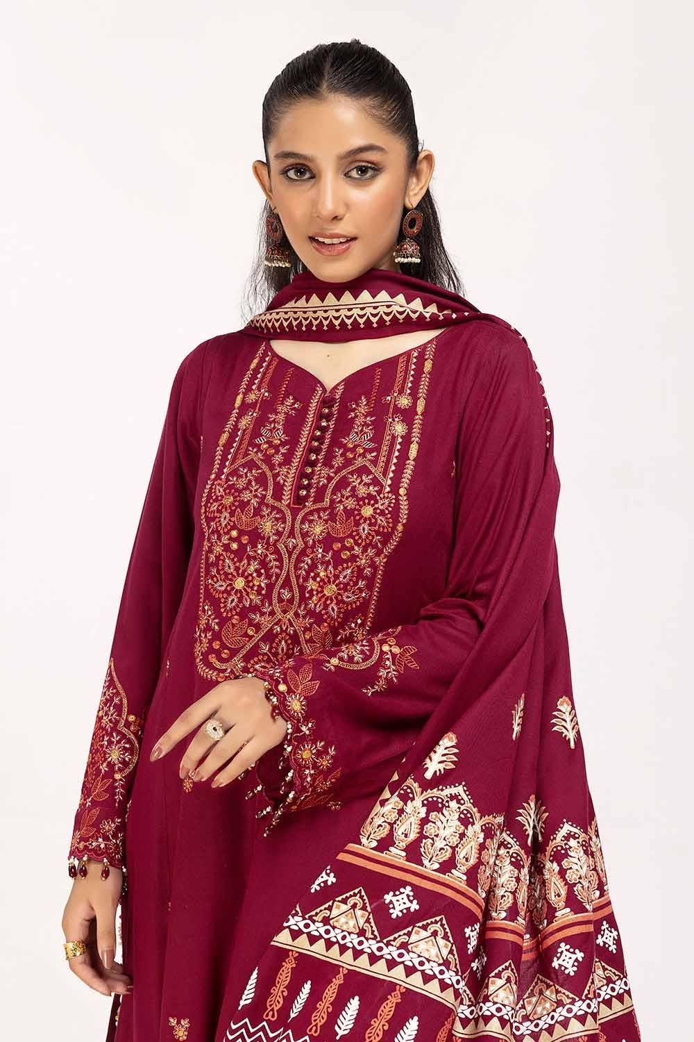 Gul Ahmed | Winter Collection 24 | Acrylic Dupatta AP-42043 by Gul Ahmed - Designer Dress - Type: Ladies Clothes - Available at Libayah - 100% Original