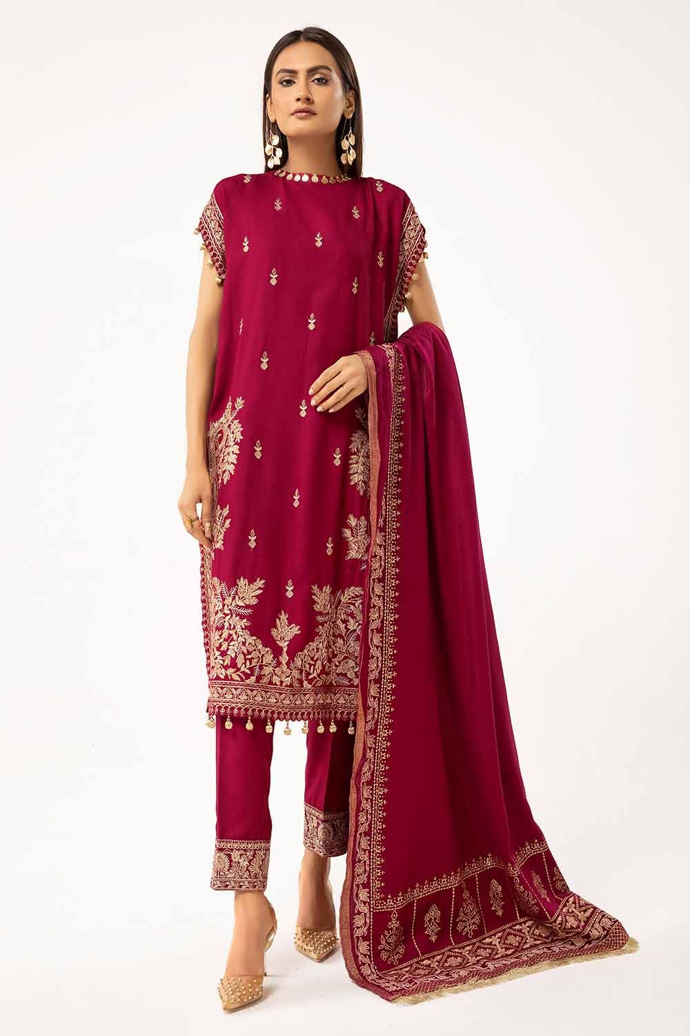 Gul Ahmed | Winter Collection 24 | Acrylic Dupatta AP-42045 by Gul Ahmed - Designer Dress - Type: Ladies Clothes - Available at Libayah - 100% Original