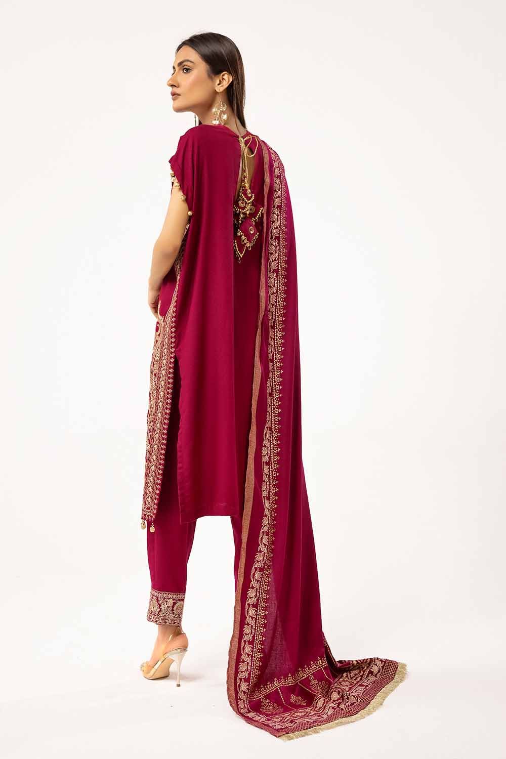 Gul Ahmed | Winter Collection 24 | Acrylic Dupatta AP-42045 by Gul Ahmed - Designer Dress - Type: Ladies Clothes - Available at Libayah - 100% Original
