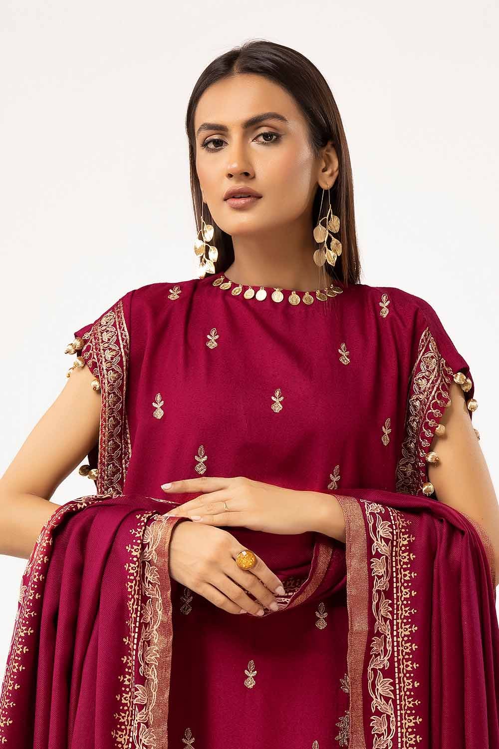 Gul Ahmed | Winter Collection 24 | Acrylic Dupatta AP-42045 by Gul Ahmed - Designer Dress - Type: Ladies Clothes - Available at Libayah - 100% Original