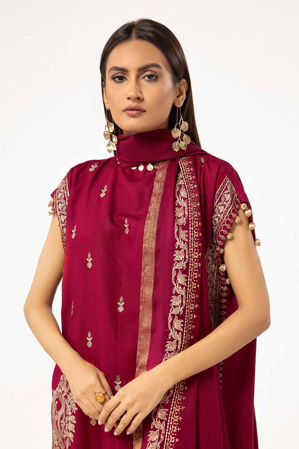 Gul Ahmed | Winter Collection 24 | Acrylic Dupatta AP-42045 by Gul Ahmed - Designer Dress - Type: Ladies Clothes - Available at Libayah - 100% Original