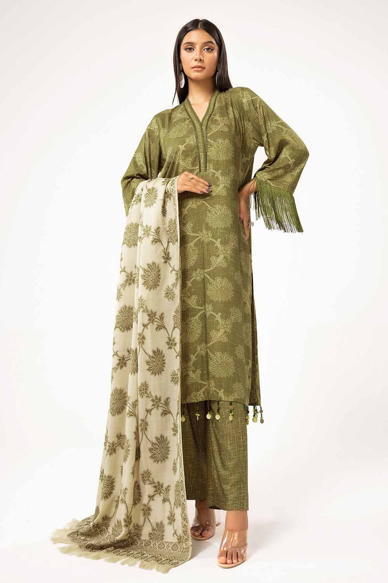 Gul Ahmed | Winter Collection 24 | Pashmina Dupatta AP-42047 by Gul Ahmed - Designer Dress - Type: Ladies Clothes - Available at Libayah - 100% Original