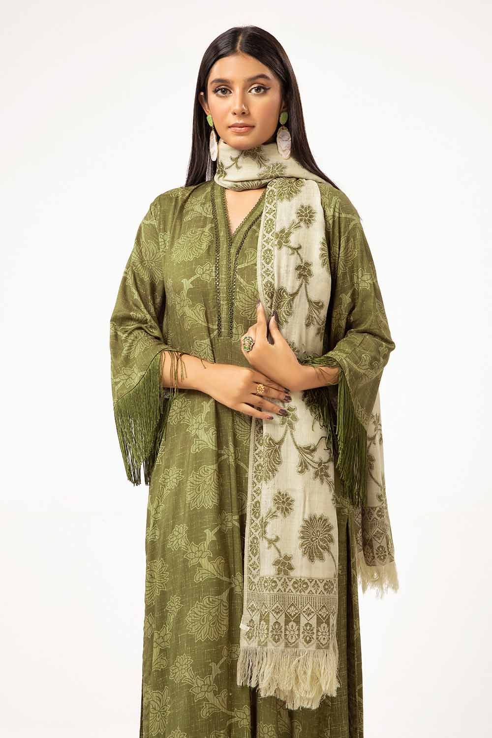 Gul Ahmed | Winter Collection 24 | Pashmina Dupatta AP-42047 by Gul Ahmed - Designer Dress - Type: Ladies Clothes - Available at Libayah - 100% Original