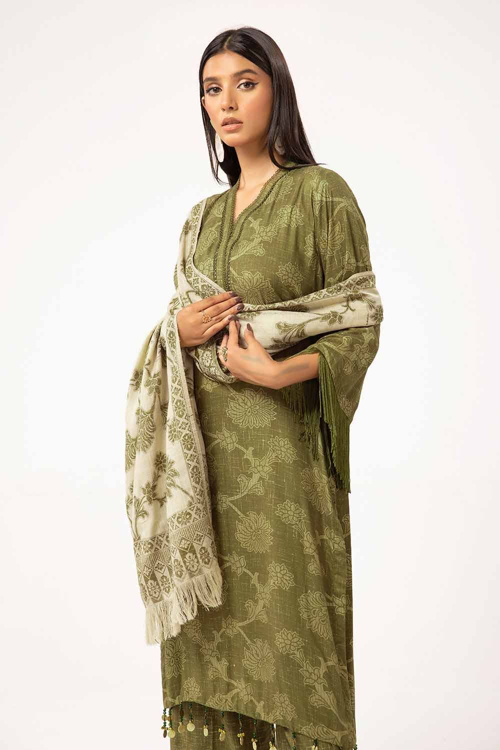 Gul Ahmed | Winter Collection 24 | Pashmina Dupatta AP-42047 by Gul Ahmed - Designer Dress - Type: Ladies Clothes - Available at Libayah - 100% Original