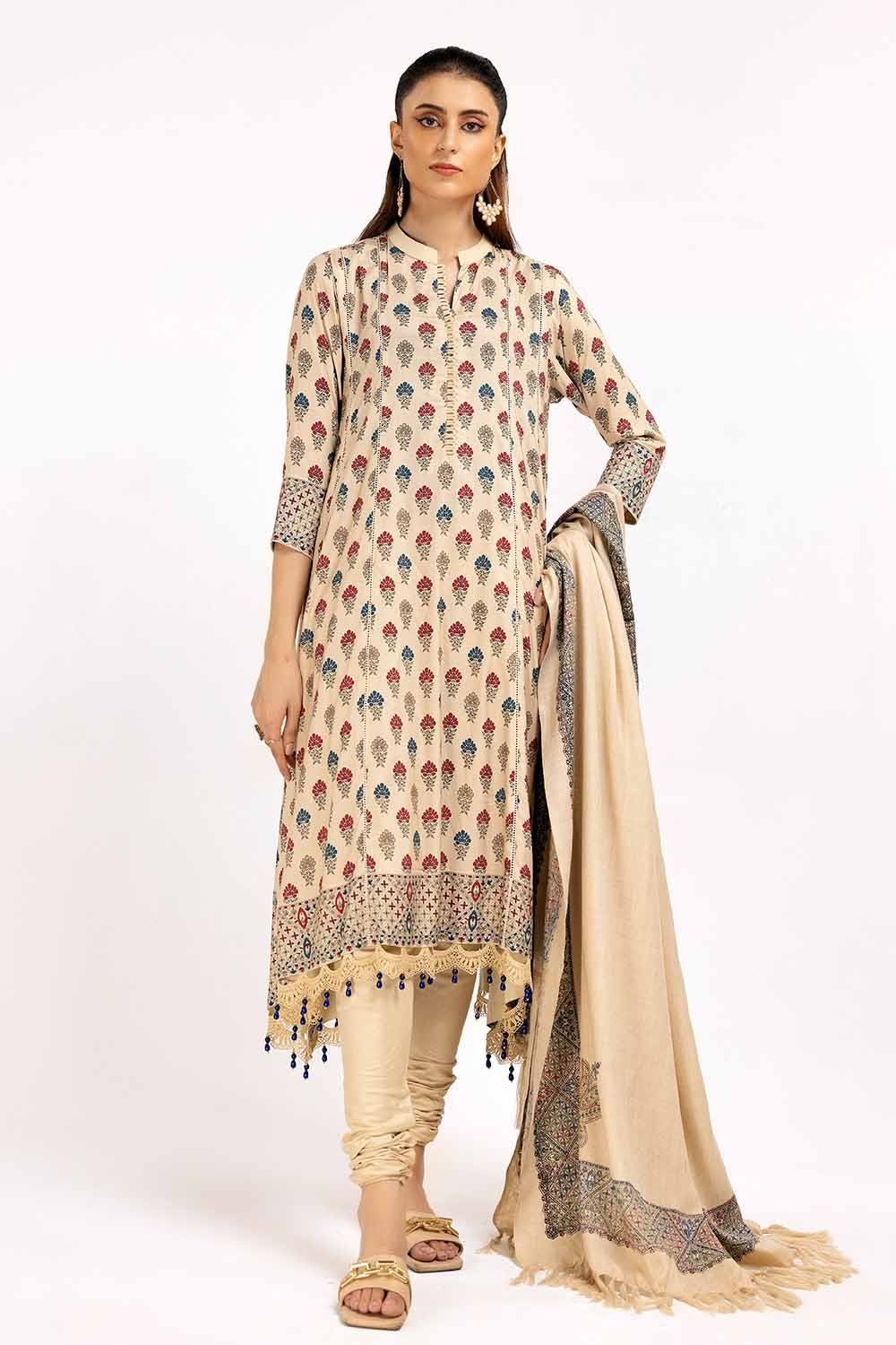 Gul Ahmed | Winter Collection 24 | Pashmina Dupatta AP-42049 by Gul Ahmed - Designer Dress - Type: Ladies Clothes - Available at Libayah - 100% Original