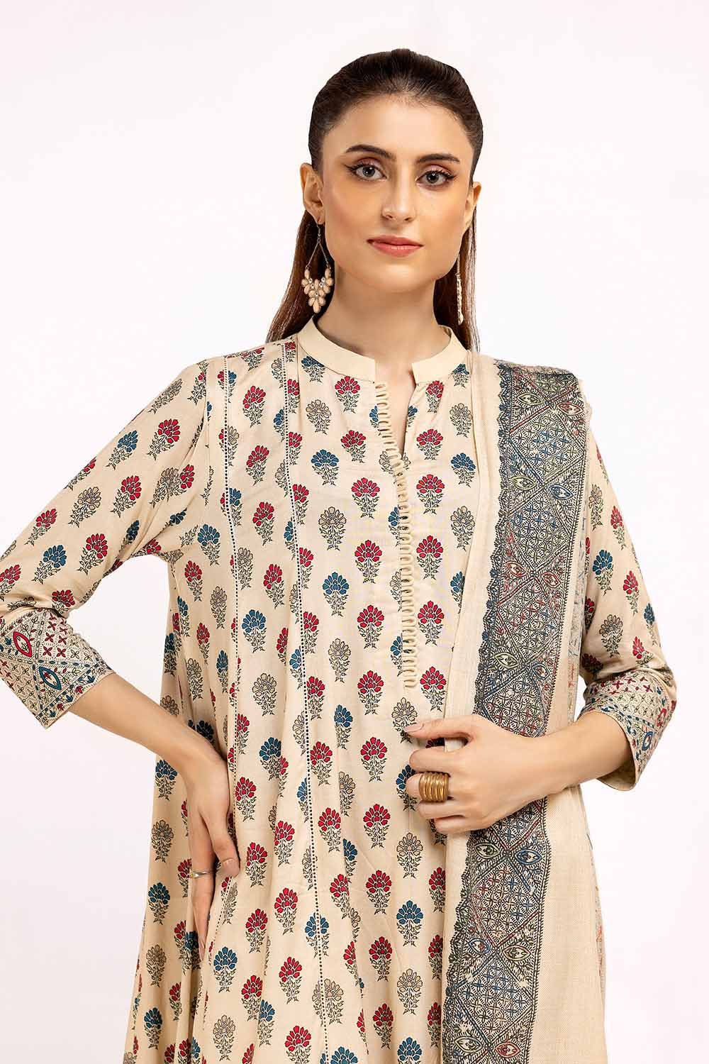 Gul Ahmed | Winter Collection 24 | Pashmina Dupatta AP-42049 by Gul Ahmed - Designer Dress - Type: Ladies Clothes - Available at Libayah - 100% Original