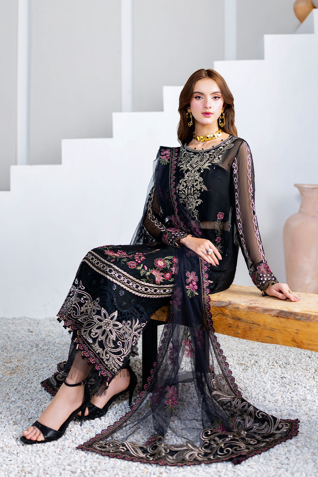 Ramsha | Arzoo Chiffon | U-204 by Ramsha - Designer Dress  - Type : Ladies Clothes - Available at Libayah - 100% Original 