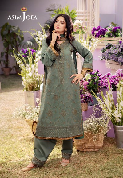 Asim Jofa | Dhanak Rang Collection | AJCF-15 by Asim Jofa - Designer Dress - Type: Ladies Clothes - Available at Libayah - 100% Original