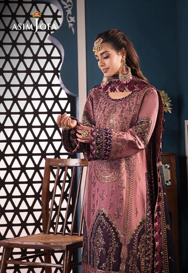 Asim Jofa | Fasana e Ishq Eid Luxury Lawn | AJFI-22 by Asim Jofa - Designer Dress - Type: Ladies Clothes - Available at Libayah - 100% Original