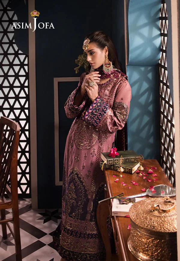 Asim Jofa | Fasana e Ishq Eid Luxury Lawn | AJFI-22 by Asim Jofa - Designer Dress - Type: Ladies Clothes - Available at Libayah - 100% Original