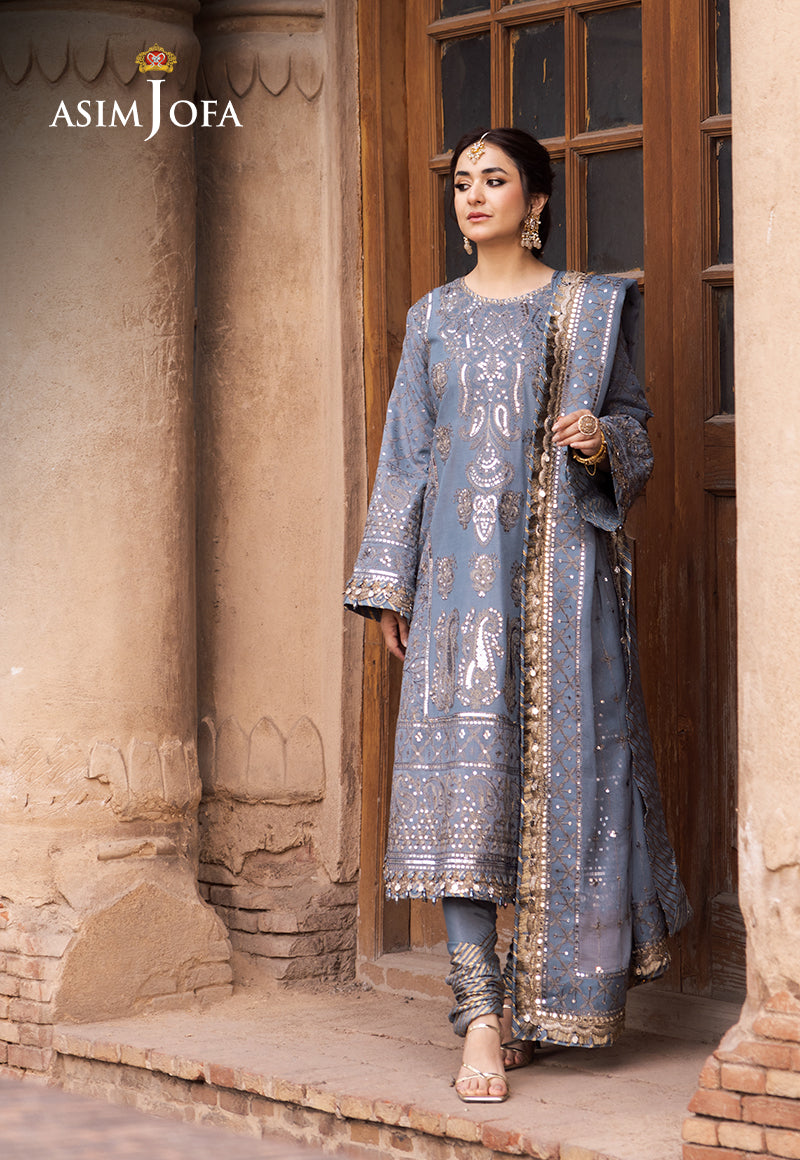 Asim Jofa | Chikankari Eid 24 | AJCE-12 by Asim Jofa - Designer Dress - Type: Ladies Clothes - Available at Libayah - 100% Original