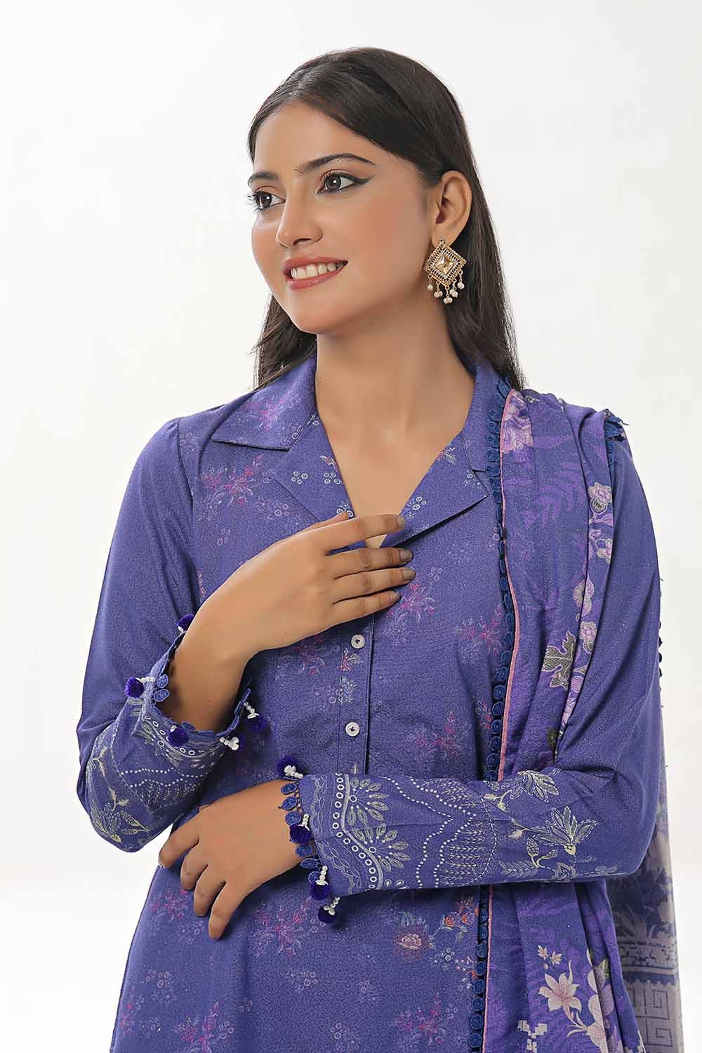 Gul Ahmed | Winter Collection 24 | Karandi Suit AY-42001 by Gul Ahmed - Designer Dress - Type: Ladies Clothes - Available at Libayah - 100% Original