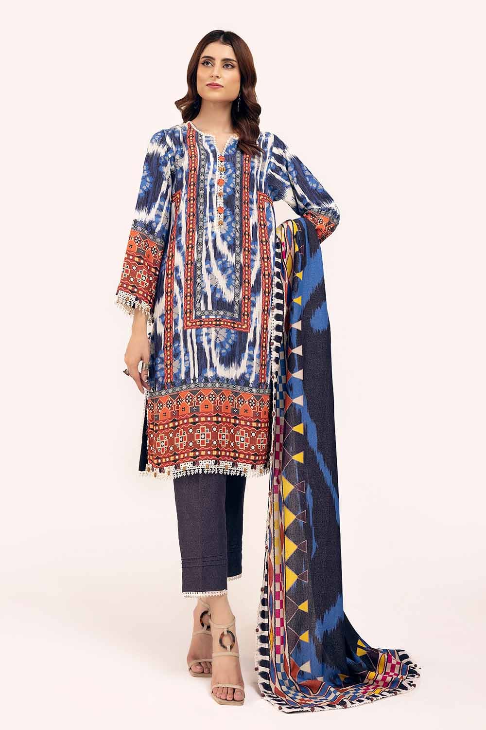 Gul Ahmed | Winter Collection 24 | Karandi Suit AY-42004 by Gul Ahmed - Designer Dress - Type: Ladies Clothes - Available at Libayah - 100% Original
