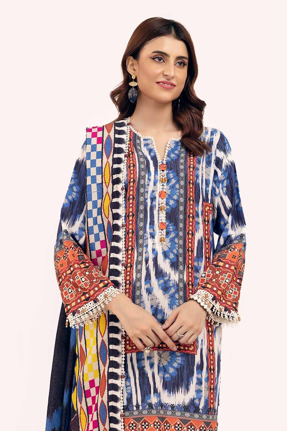Gul Ahmed | Winter Collection 24 | Karandi Suit AY-42004 by Gul Ahmed - Designer Dress - Type: Ladies Clothes - Available at Libayah - 100% Original