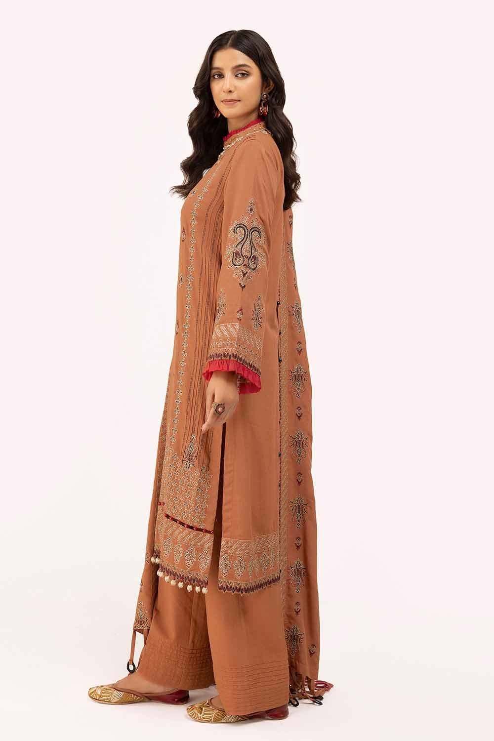 Gul Ahmed | Winter Collection 24 | Karandi Dupatta AY-42005 by Gul Ahmed - Designer Dress - Type: Ladies Clothes - Available at Libayah - 100% Original