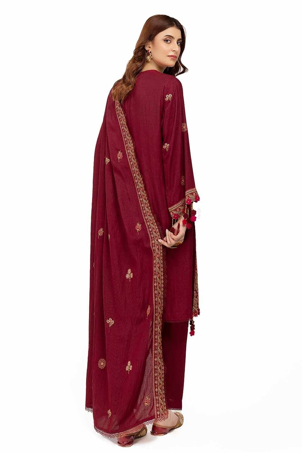 Gul Ahmed | Winter Collection 24 | Karandi Dupatta AY-42006 by Gul Ahmed - Designer Dress - Type: Ladies Clothes - Available at Libayah - 100% Original