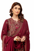 Gul Ahmed | Winter Collection 24 | Karandi Dupatta AY-42006 by Gul Ahmed - Designer Dress - Type: Ladies Clothes - Available at Libayah - 100% Original