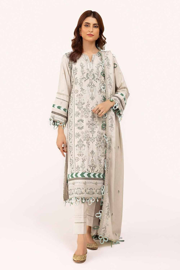 Gul Ahmed | Winter Collection 24 | Karandi Dupatta AY-42007 by Gul Ahmed - Designer Dress - Type: Ladies Clothes - Available at Libayah - 100% Original